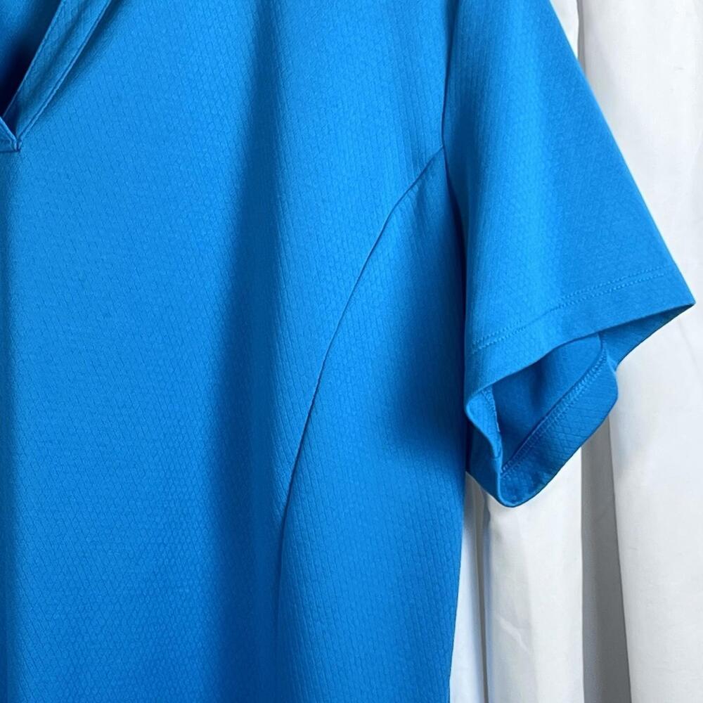 Lady Hagen Golf Women's V-Neck Collared Athletic S/s Active XL Turquoise EUC - Picture 3 of 9